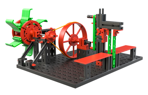 Tartak napędzany kołem wodnym - fischertechnik Green Energy