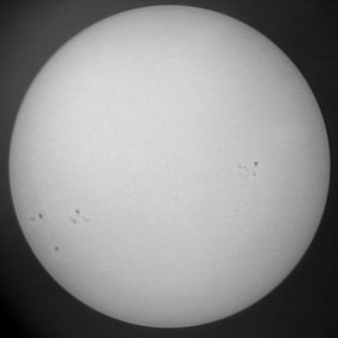 Słońce przez filtr słoneczny