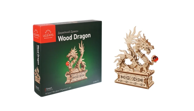 Drewniany Smok – Model Mechaniczny Ugears do składania