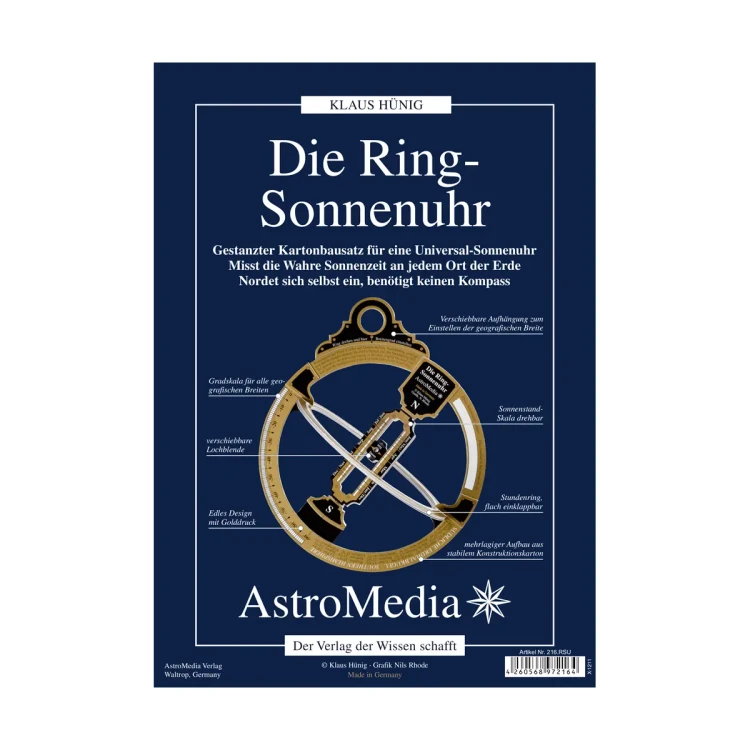 Pierścieniowy zegar słoneczny - kartonowy model DIY