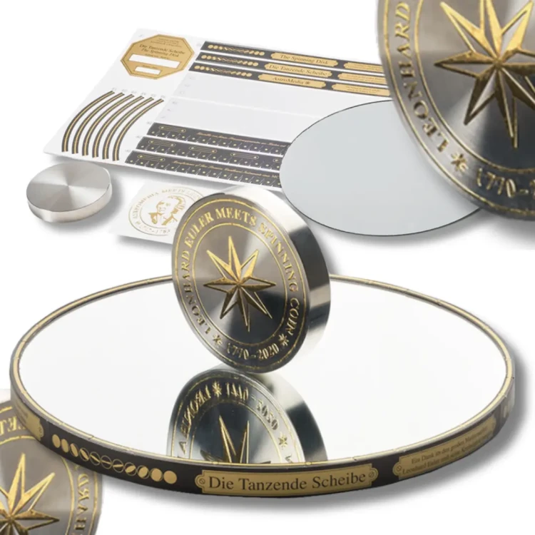 Wirujący Dysk Eulera - masywny dysk z lustrem do pokazów fizycznych