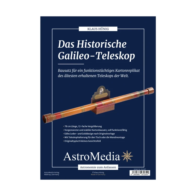 Replika Teleskopu Galileusza - kartonowy zestaw do samodzielnego montażu