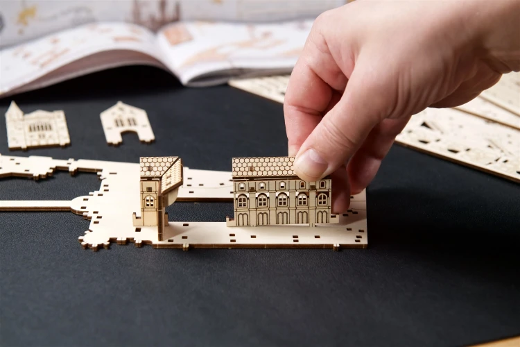 Zamek Hogwart drewniane puzzle 3d Ugears
