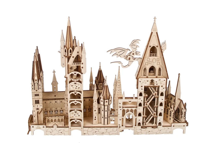 Zamek Hogwart drewniane puzzle 3d Ugears