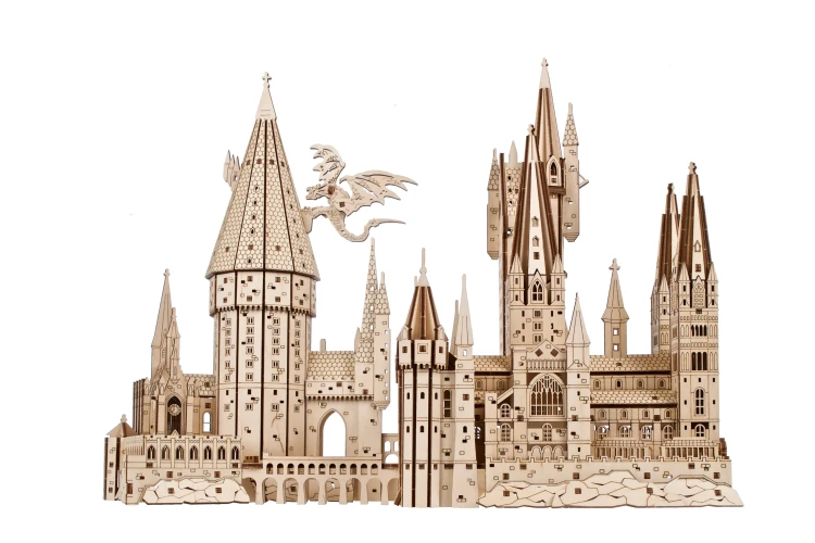 Zamek Hogwart drewniane puzzle 3d Ugears