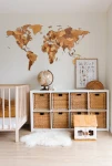 Puzzle 2d - Mapa Świata w odcieniach brązu - dekoracja ścienna