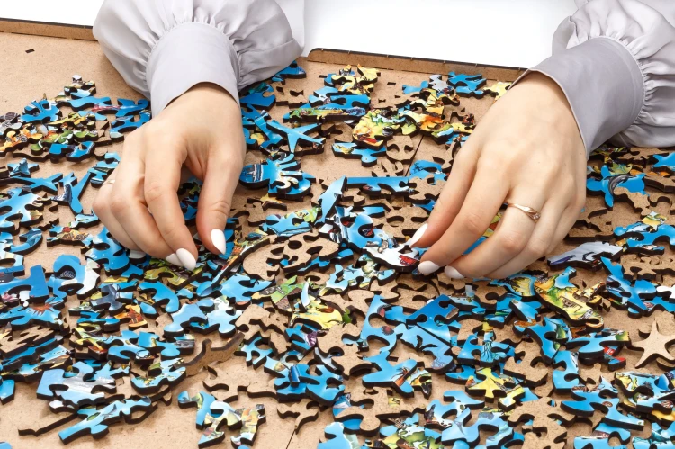 Puzzle 2d - Mapa świata do zamocowania na ścianie