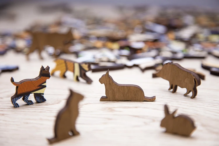 Puzzle 2d - Lew - dekoracja ścienna