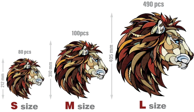 Puzzle 2d - Lew - dekoracja ścienna