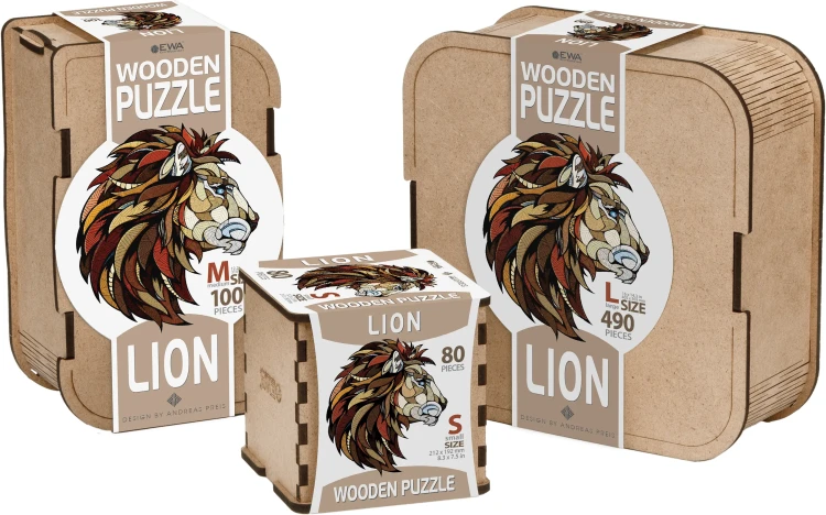 Puzzle 2d - Lew - dekoracja ścienna