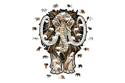 Puzzle 2d - Mamut - dekoracja ścienna