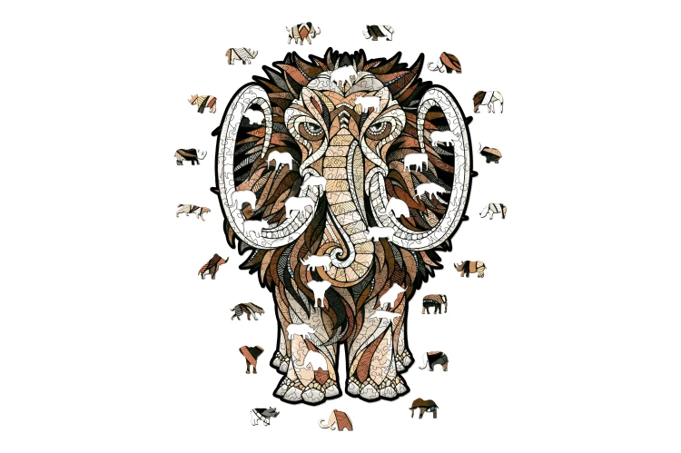 Puzzle 2d - Mamut - dekoracja ścienna