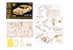 Mini samochodzik Policja - łatwe puzzle mechaniczne 3D