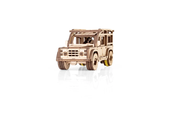Mini samochodzik SUV - łatwe puzzle mechaniczne 3D