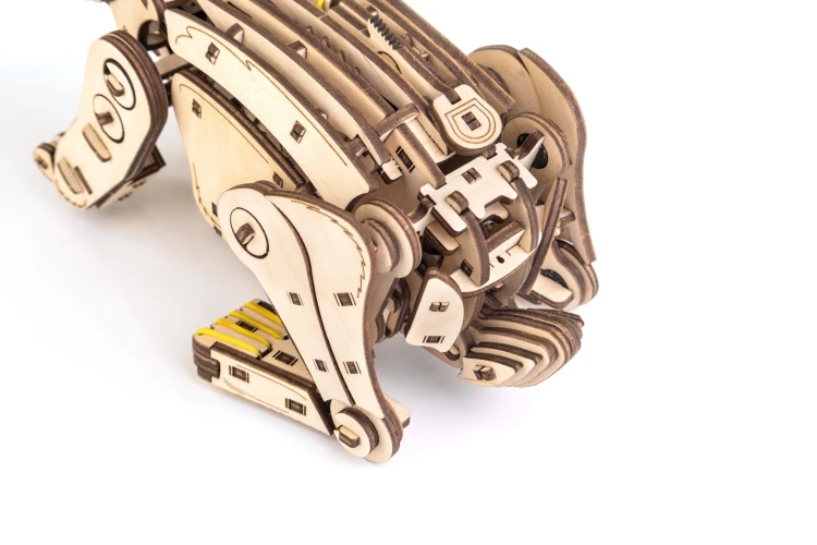 Skaczący królik- drewniane mechaniczne puzzle 3D