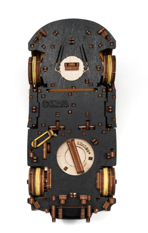 Samochód wyścigowy Racing Car - ruchome, drewniane, mechaniczne puzzle 3D