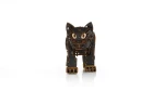 Drewniana figurka Kotek Czarny- mechaniczne puzzle 3d
