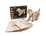 Drewniana figurka Szczeniak- mechaniczne puzzle 3d