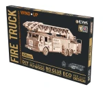 Wóz strażacki - drewniane, mechaniczne puzzle 3D