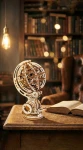 Ruchomy globus - drewniane, mechaniczne puzzle 3D