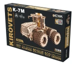 Traktor Kirovets K-7M - drewniane, mechaniczne puzzle 3D