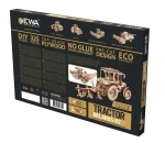Traktor BELARUS-82.3 z pługiem- drewniane, mechaniczne puzzle 3D