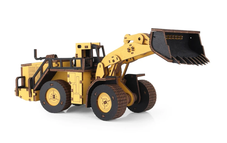 Drewniany model Biełaz 78250, 230 el. ciężka ładowarka do składania 3d