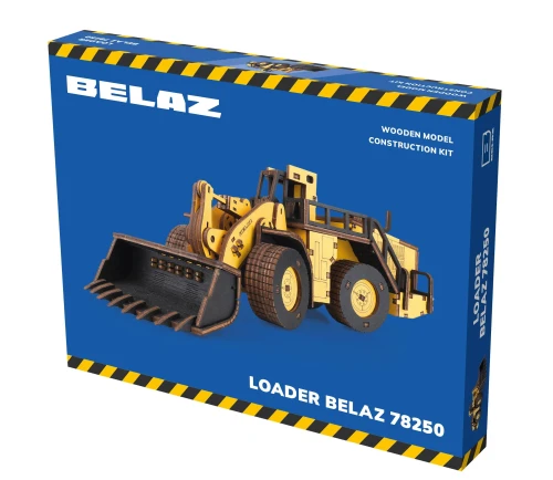 Drewniany model Biełaz 78250, 230 el. ciężka ładowarka do składania 3d