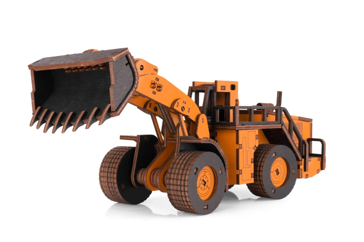 Drewniany model ladowarki 230 el. ładowarka do składania 3d zabawka techniczna dla dzieci