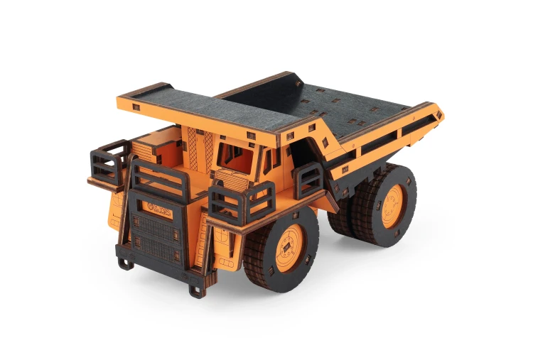 Drewniany model wywrotki 144 el. wywrotka do składania puzzle 3d