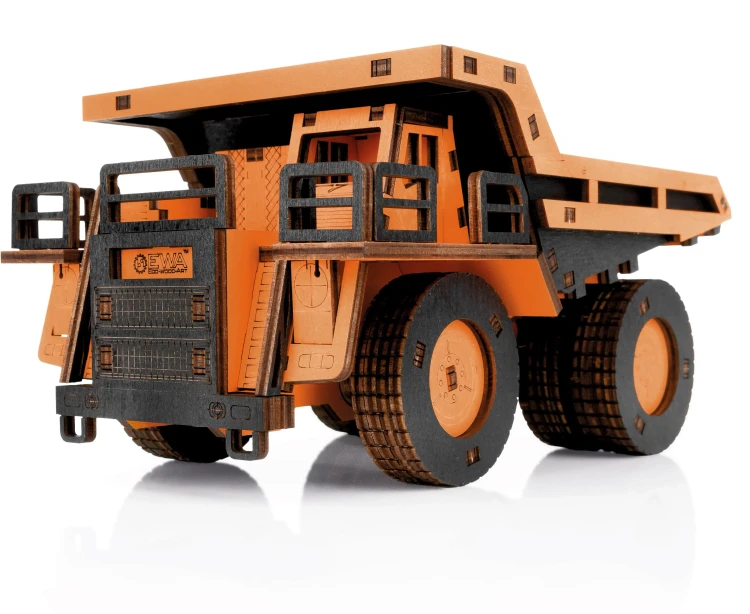 Drewniany model wywrotki 144 el. wywrotka do składania puzzle 3d