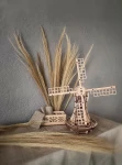 Drewniany model wiatraka 227 el. zestaw do składania puzzle 3d