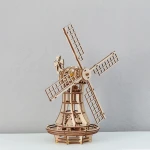 Drewniany model wiatraka 227 el. zestaw do składania puzzle 3d
