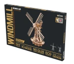 Drewniany model wiatraka 227 el. zestaw do składania puzzle 3d