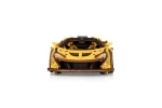 Samochód wyścigowy Racing Car Yellow- ruchome, drewniane, mechaniczne puzzle 3D