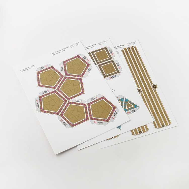 Bryły platońskie - zawartość zestawu.