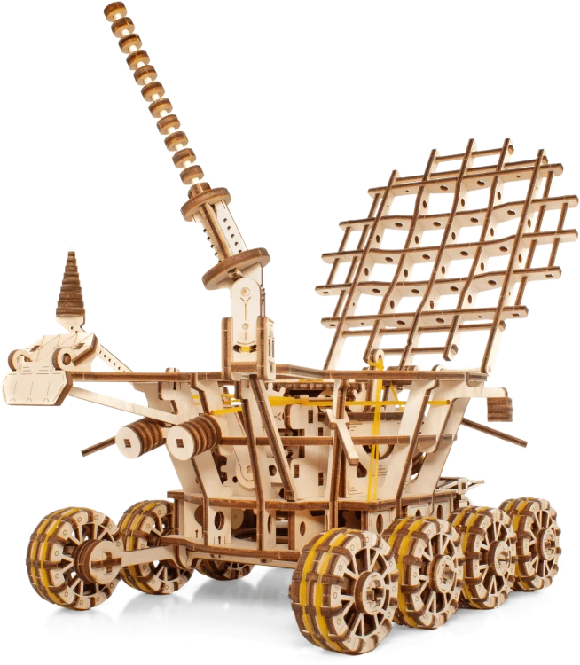 Łazik księżycowy Łunochod - mechaniczne puzzle 3d
