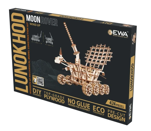 Łazik księżycowy Łunochod - mechaniczne puzzle 3d