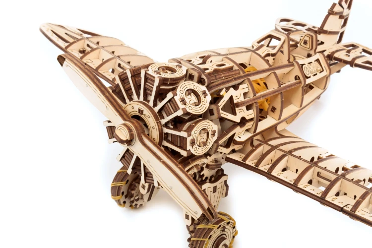 Drewniany model samolotu 346 el. drewniane puzzle 3d