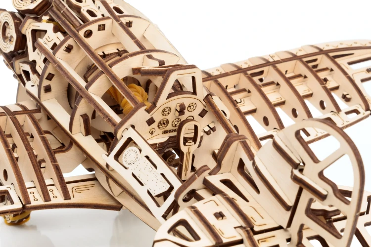 Drewniany model samolotu 346 el. drewniane puzzle 3d