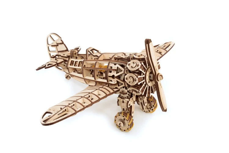 Drewniany model samolotu 346 el. drewniane puzzle 3d