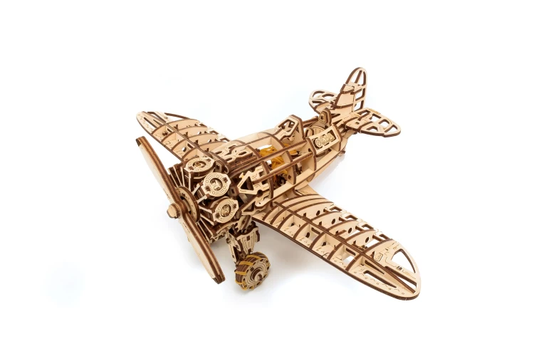 Drewniany model samolotu 346 el. drewniane puzzle 3d