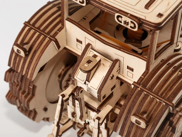 Traktor - drewniane, mechaniczne puzzle 3D