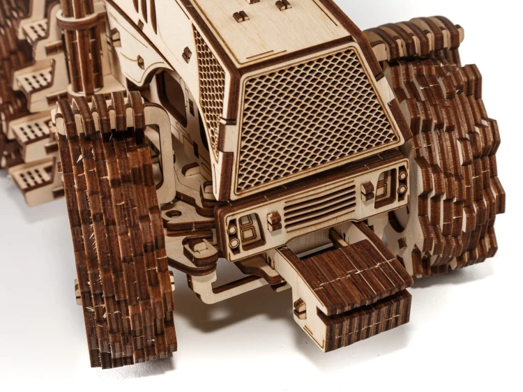 Traktor - drewniane, mechaniczne puzzle 3D