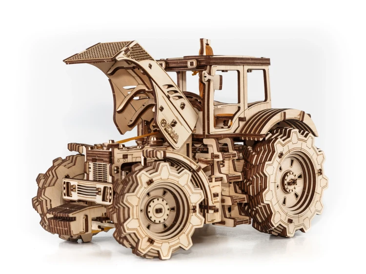 Traktor - drewniane, mechaniczne puzzle 3D