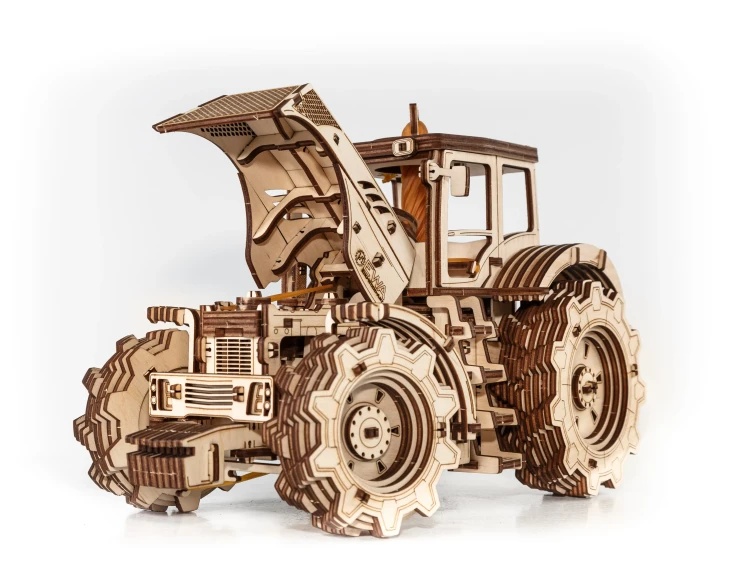 Traktor - drewniane, mechaniczne puzzle 3D
