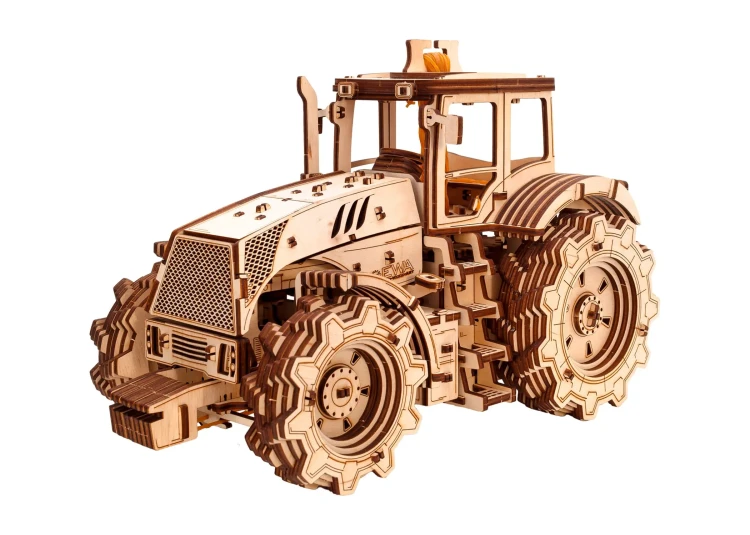 Traktor - drewniane, mechaniczne puzzle 3D