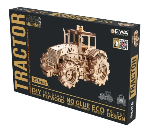 Traktor - drewniane, mechaniczne puzzle 3D