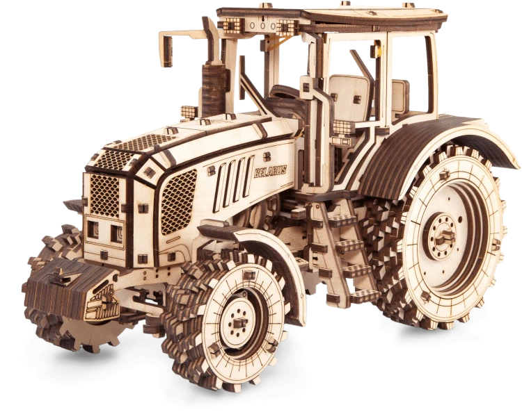 Traktor BELARUS-2022- drewniane, mechaniczne puzzle 3D