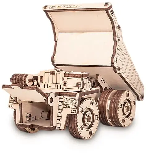 Wywrotka BELAZ Mini - drewniane, mechaniczne puzzle 3D